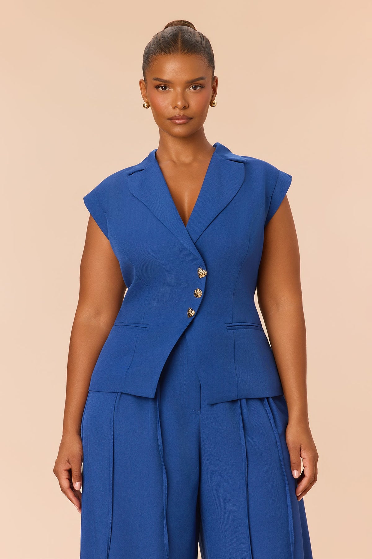 Poppy Sleeveless Pant Set - Royal