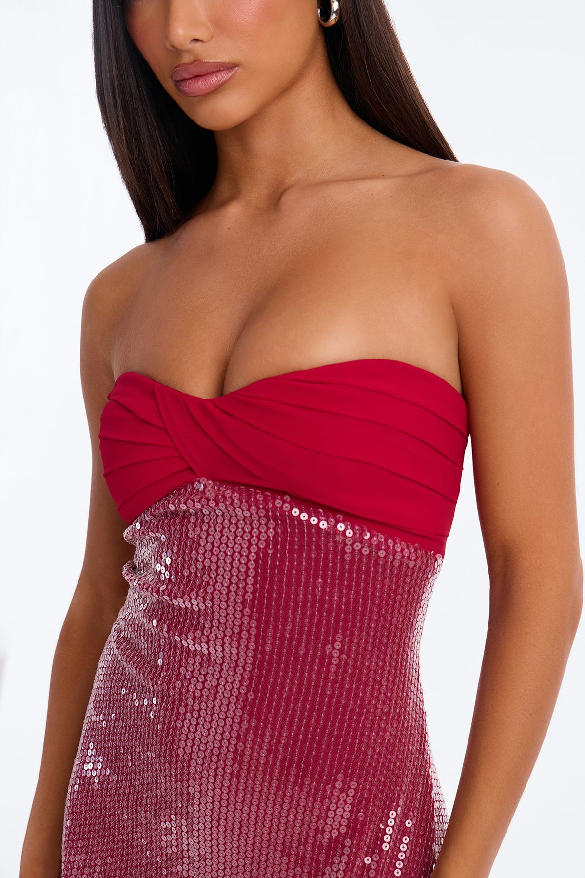 Life Of Every Party Sequin Mini Dress - DarkRed