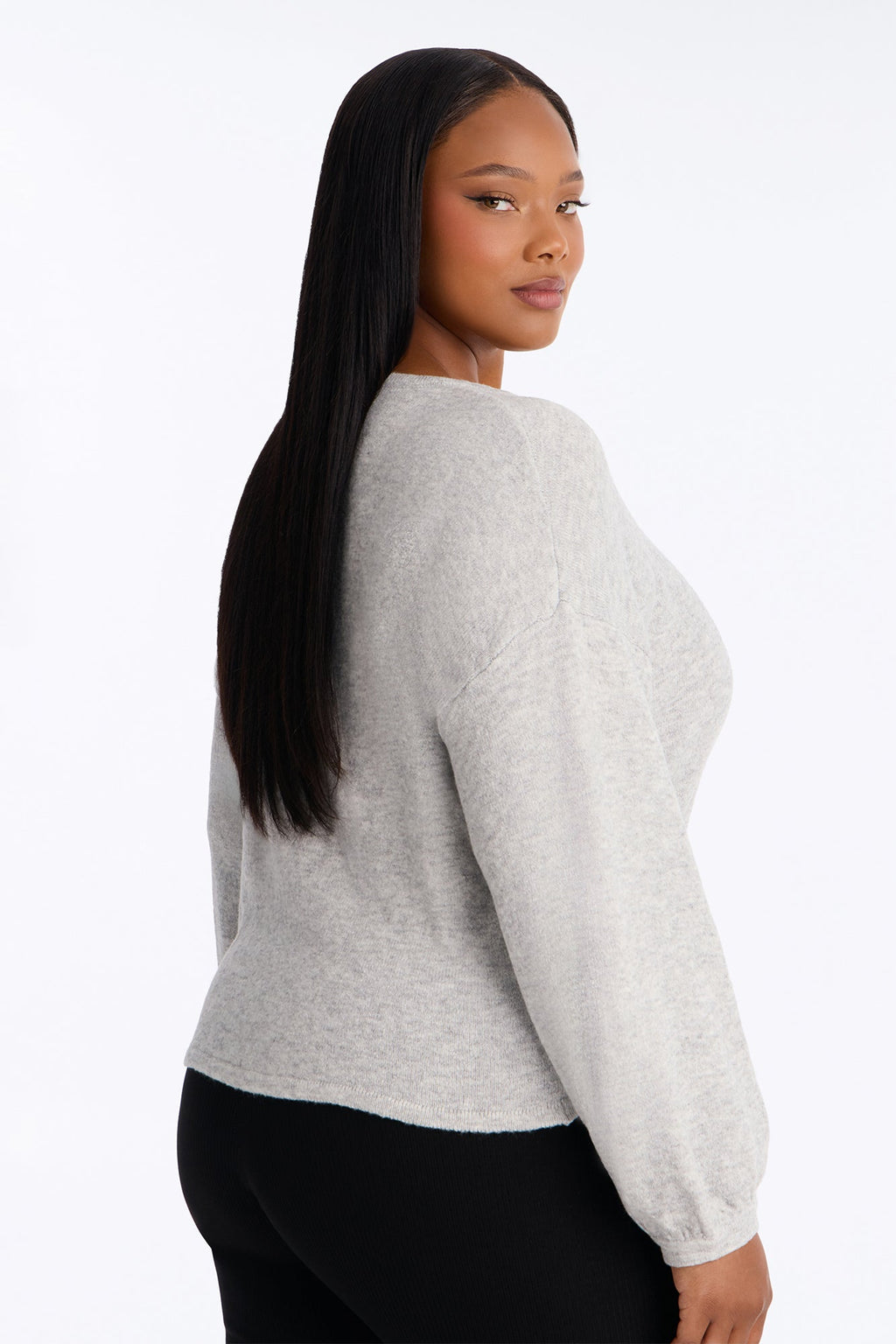Carmina Novelty Button Up Cardigan - Heather Grey