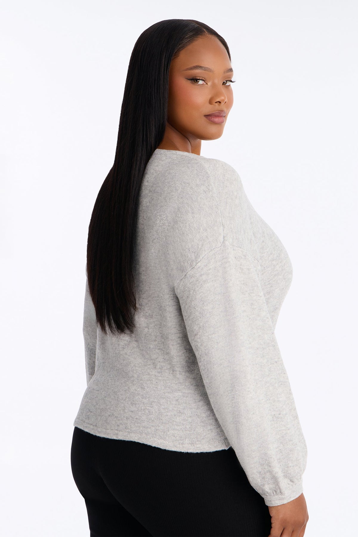 Carmina Novelty Button Up Cardigan - Heather Grey