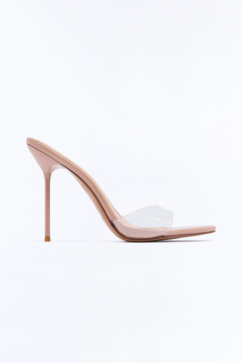 Steve Madden Davina Clear Strap Stiletto Heels - Tan