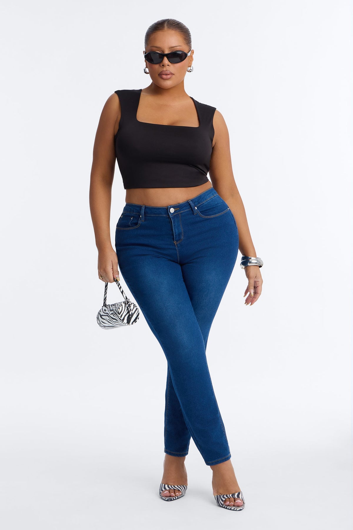 Worth The Hype Stretch High Rise Skinny Jeans - Dark Wash