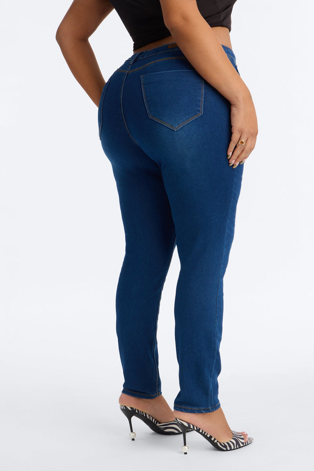 Worth The Hype Stretch High Rise Skinny Jeans - Dark Wash
