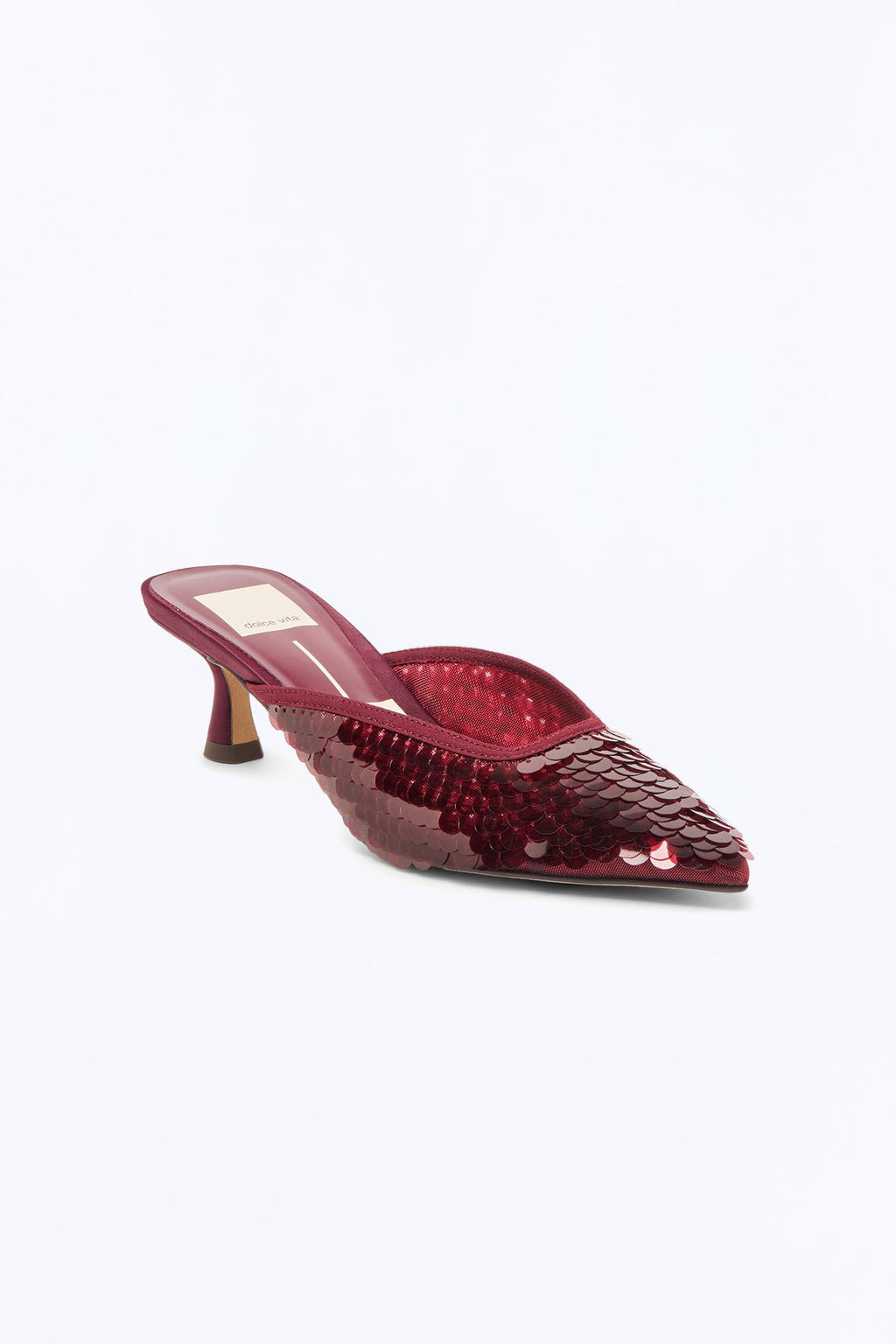 Dolce Vita Cleo Sequin Heels - Burgundy