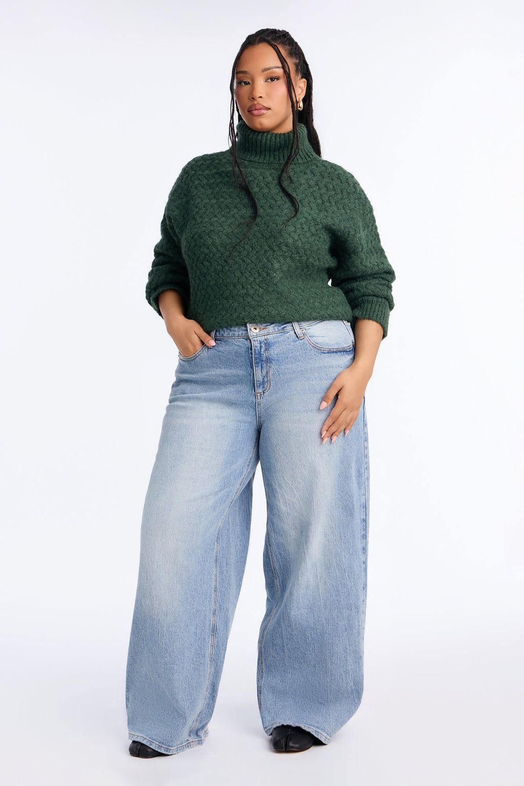 Esme Turtle Neck Sweater - Hunter