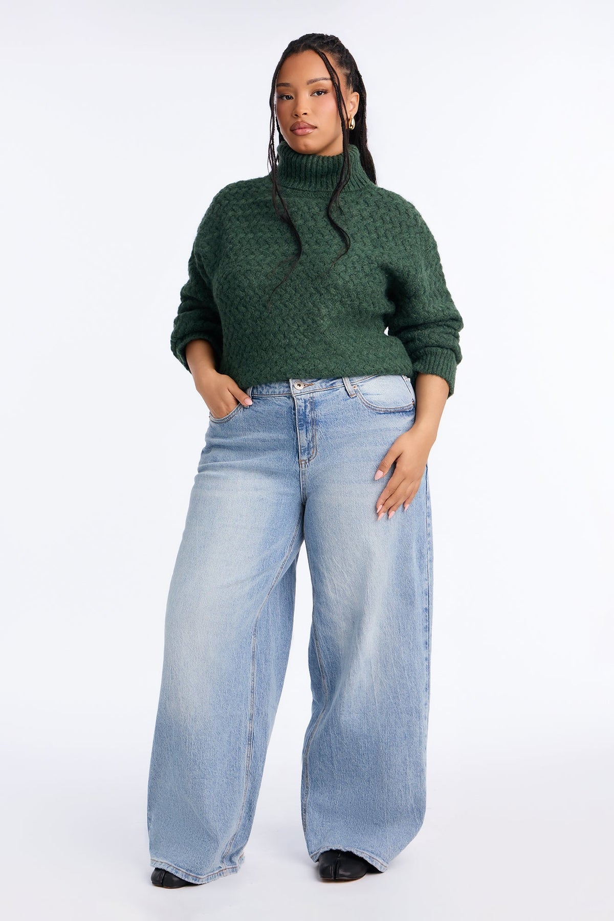 Esme Turtle Neck Sweater - Hunter