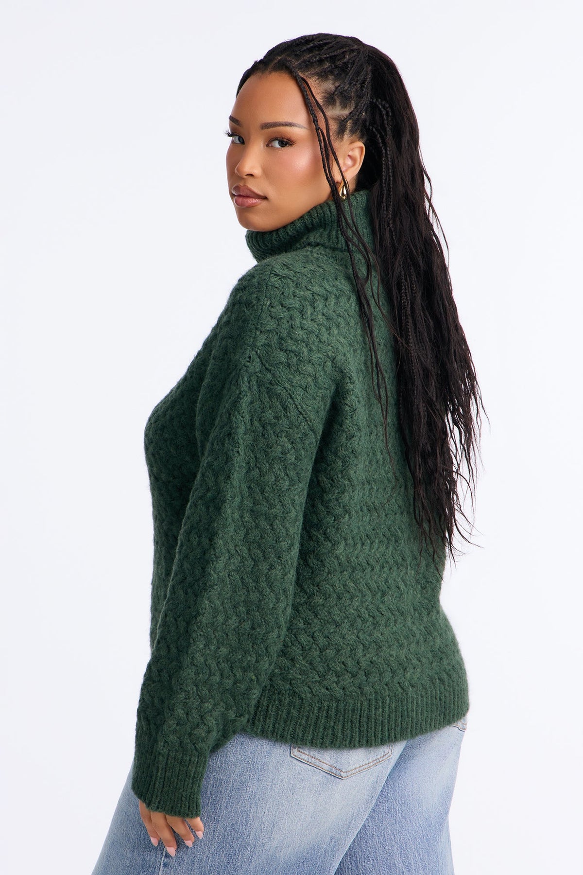 Esme Turtle Neck Sweater - Hunter