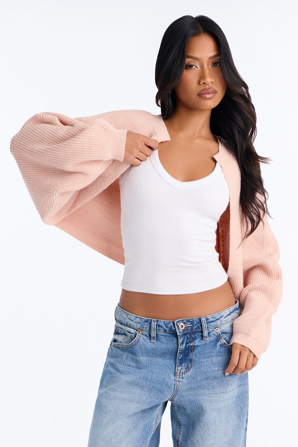 Whatever She Wants Cardigan - Blush