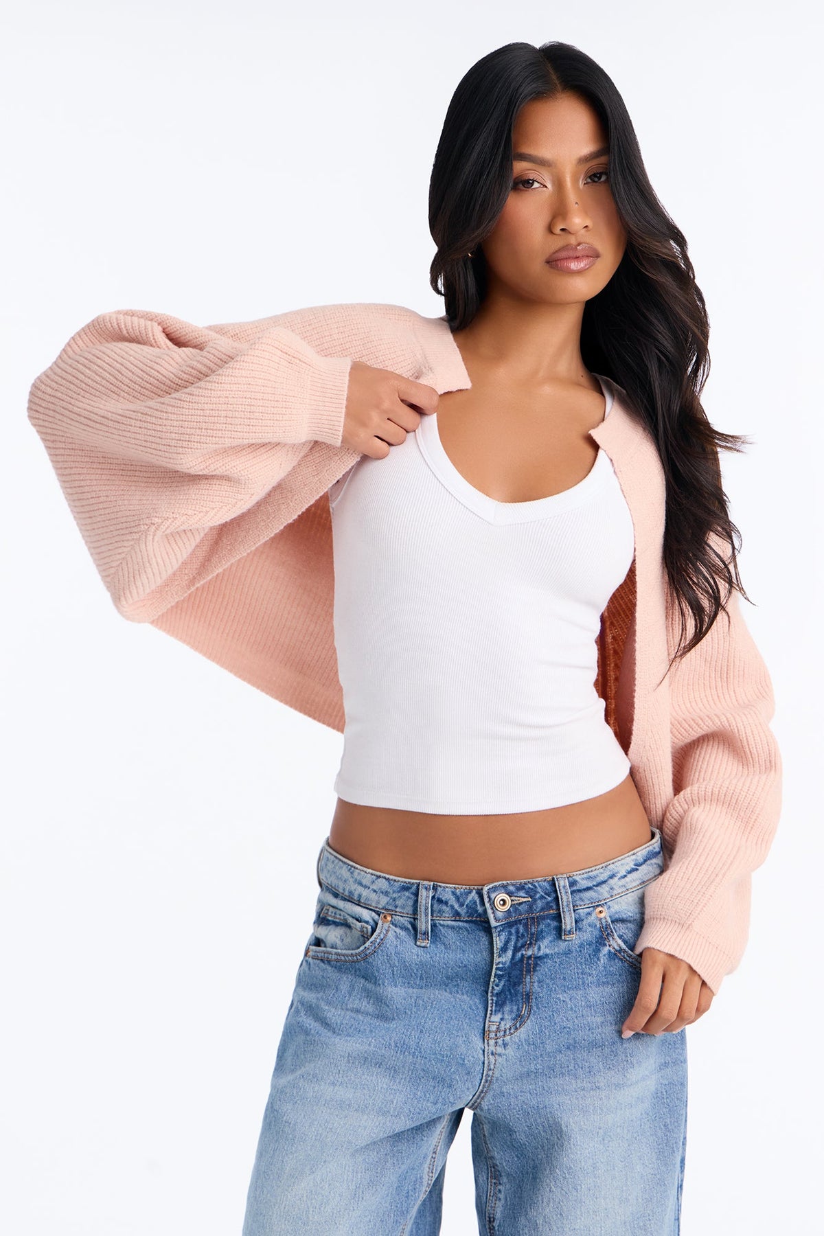 Whatever She Wants Cardigan - Blush