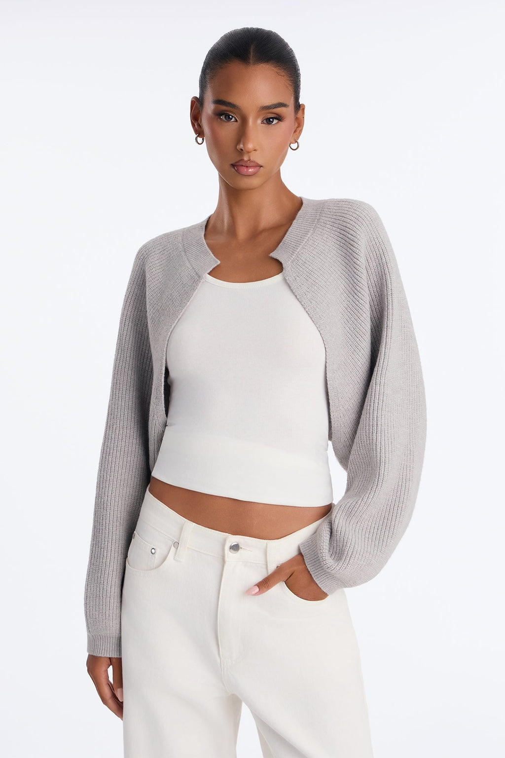 Whatever She Wants Cardigan - Heather Grey