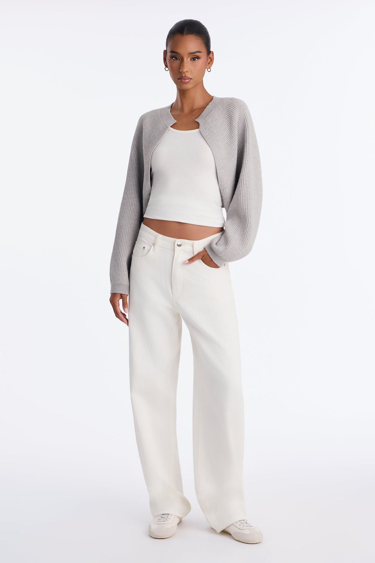 Whatever She Wants Cardigan - Heather Grey