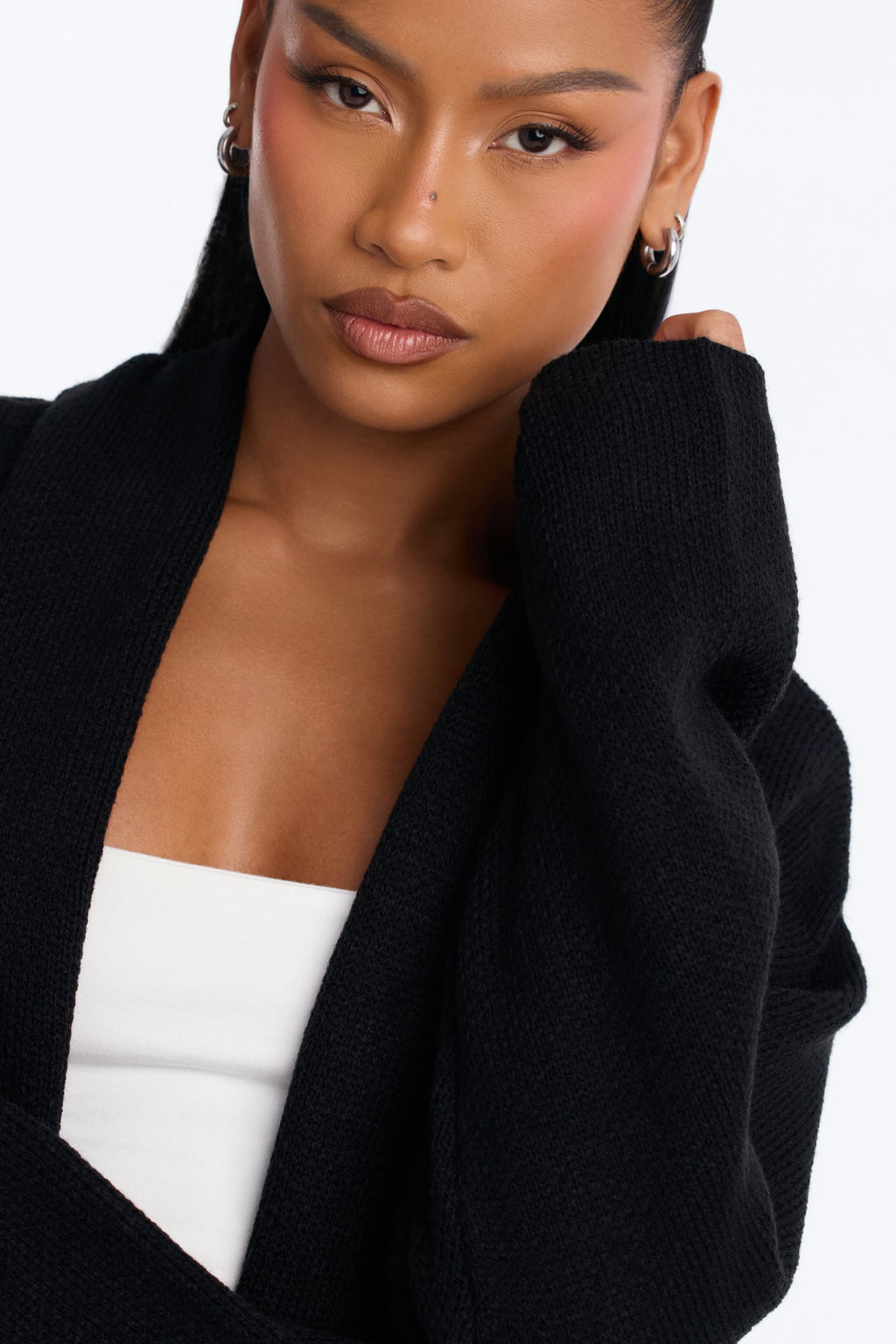 Made For You Long Cardigan - Black