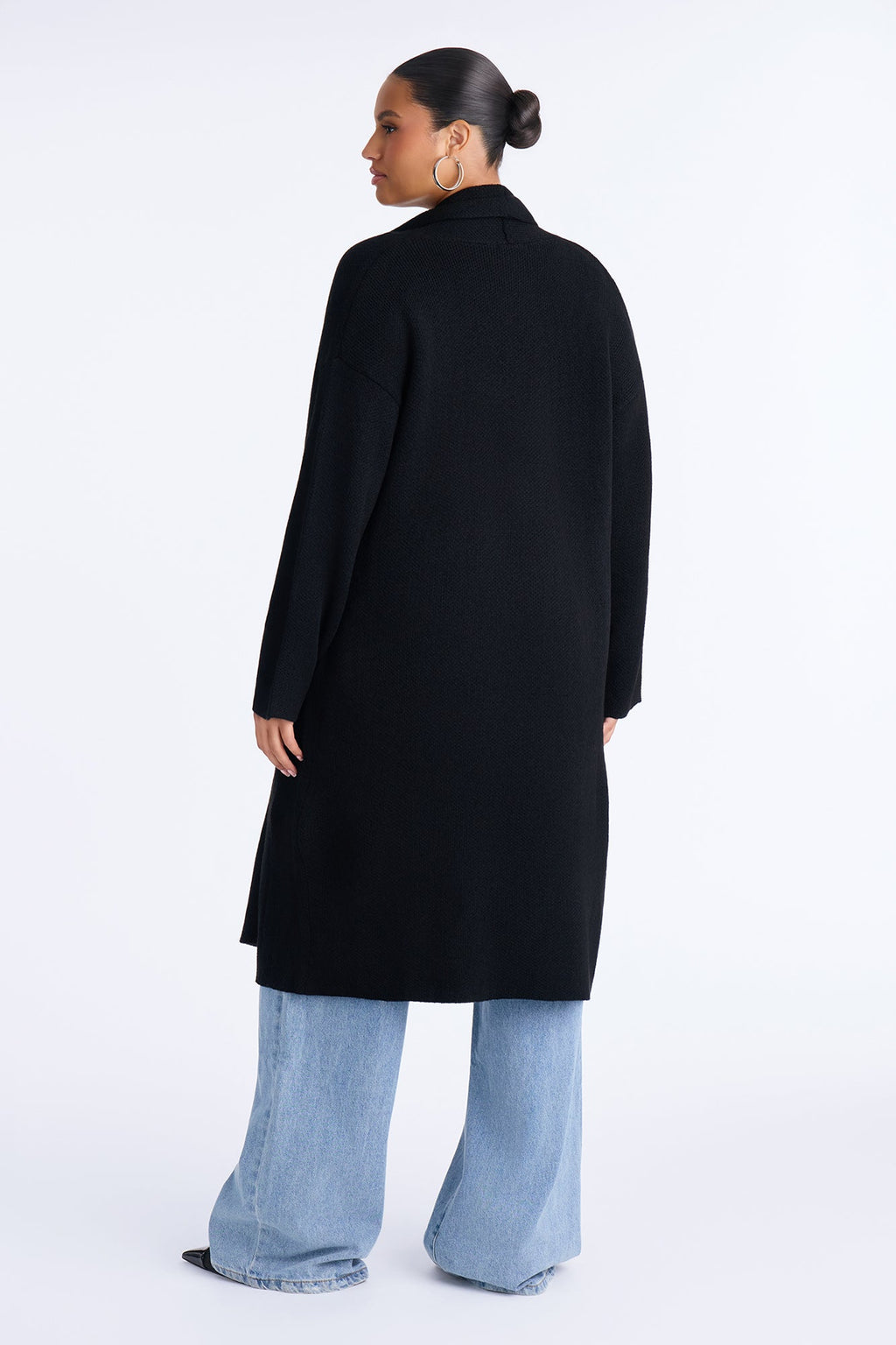 Made For You Long Cardigan - Black