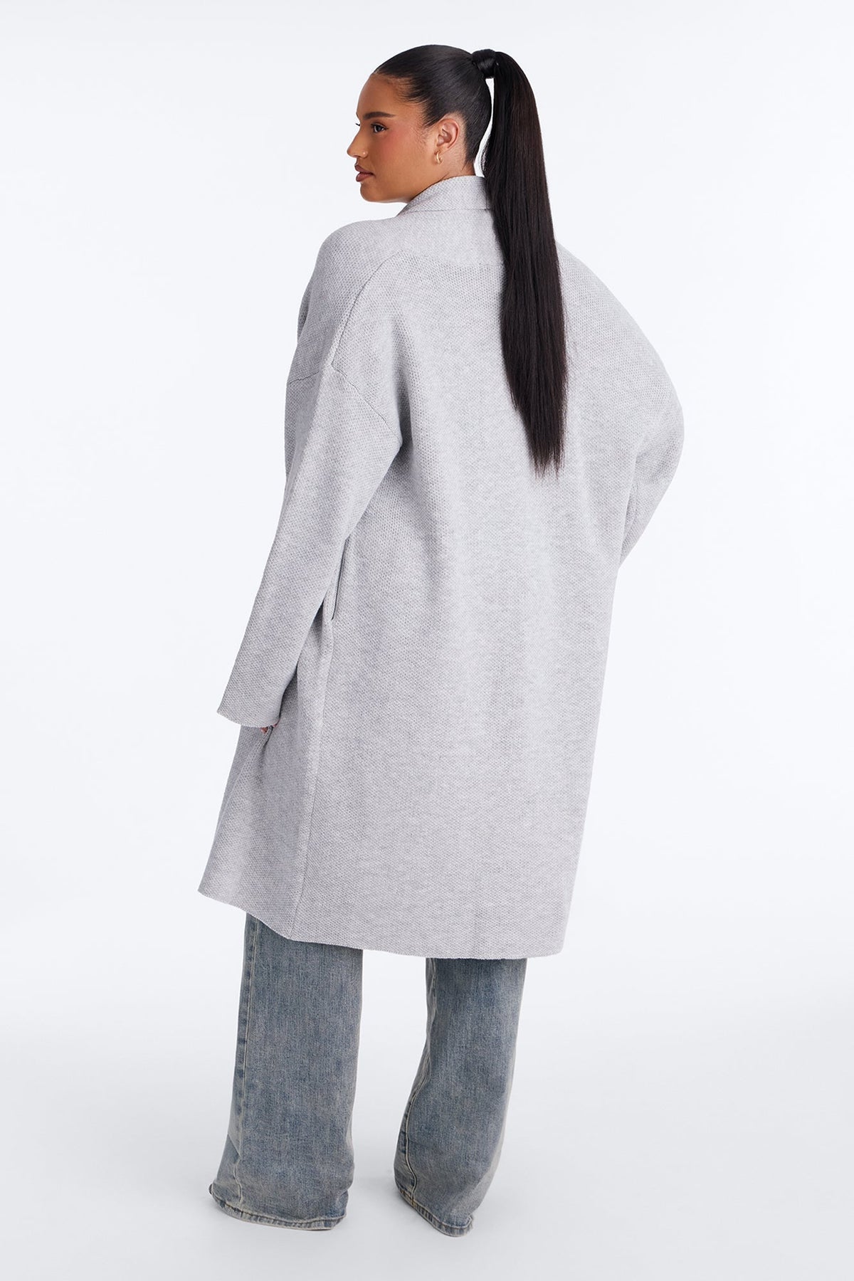 Made For You Long Cardigan - Heather Grey