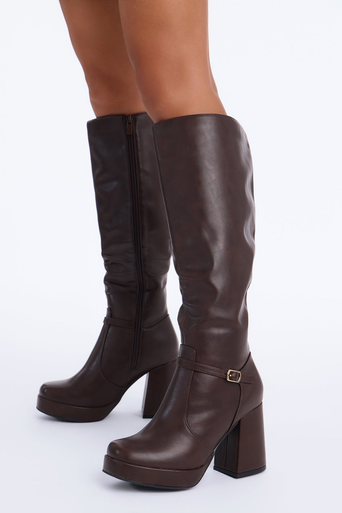 Have Your Moment Heeled Boots - Brown