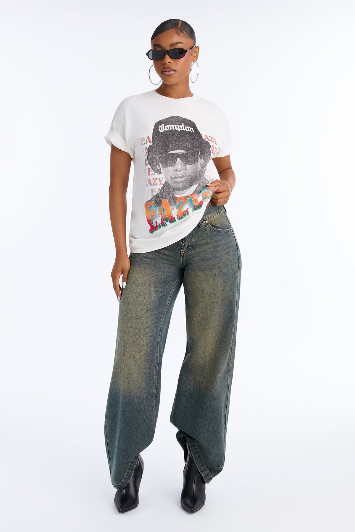 Eazy E Compton Legend Washed Tee - White