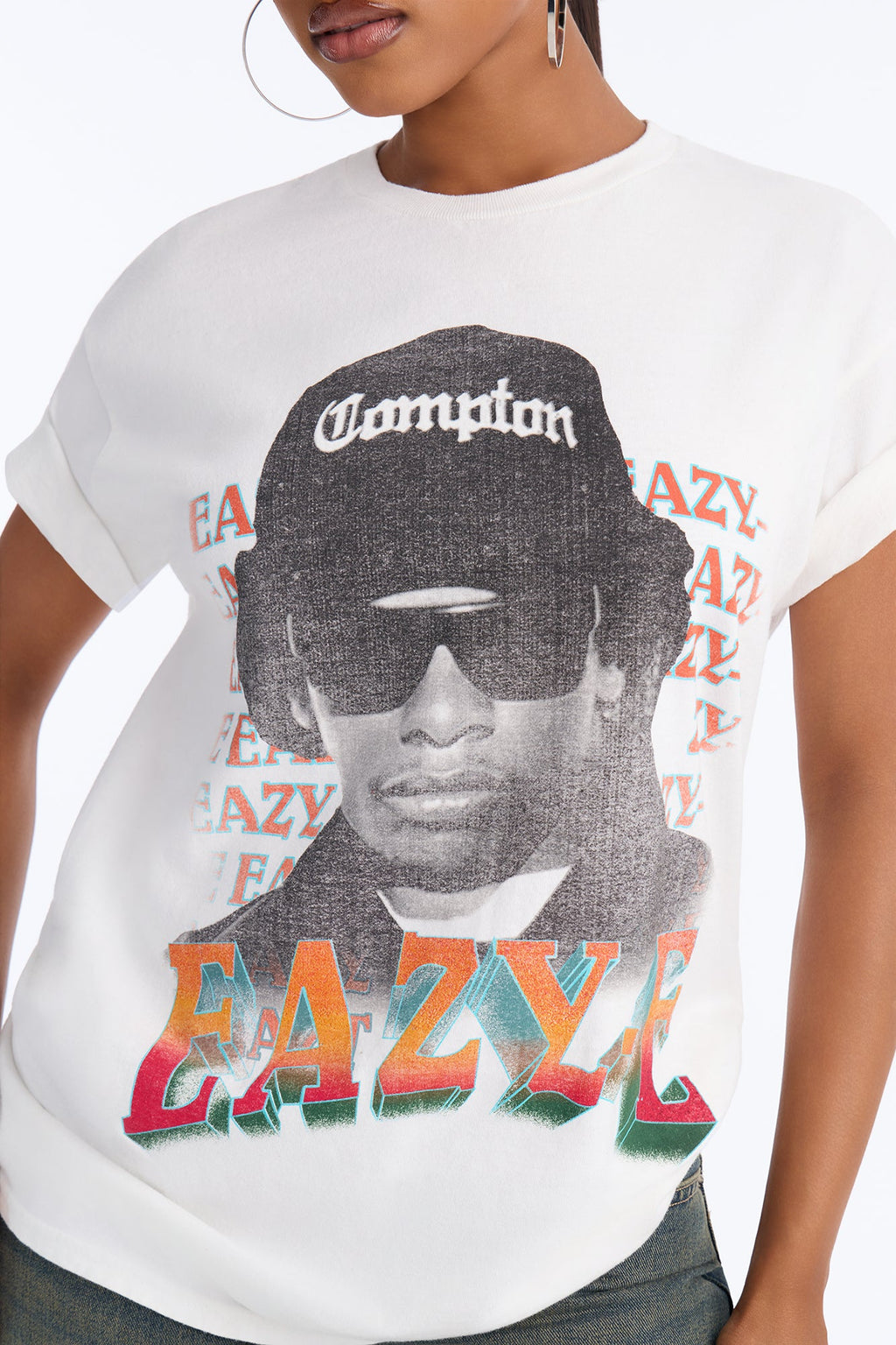 Eazy E Compton Legend Washed Tee - White