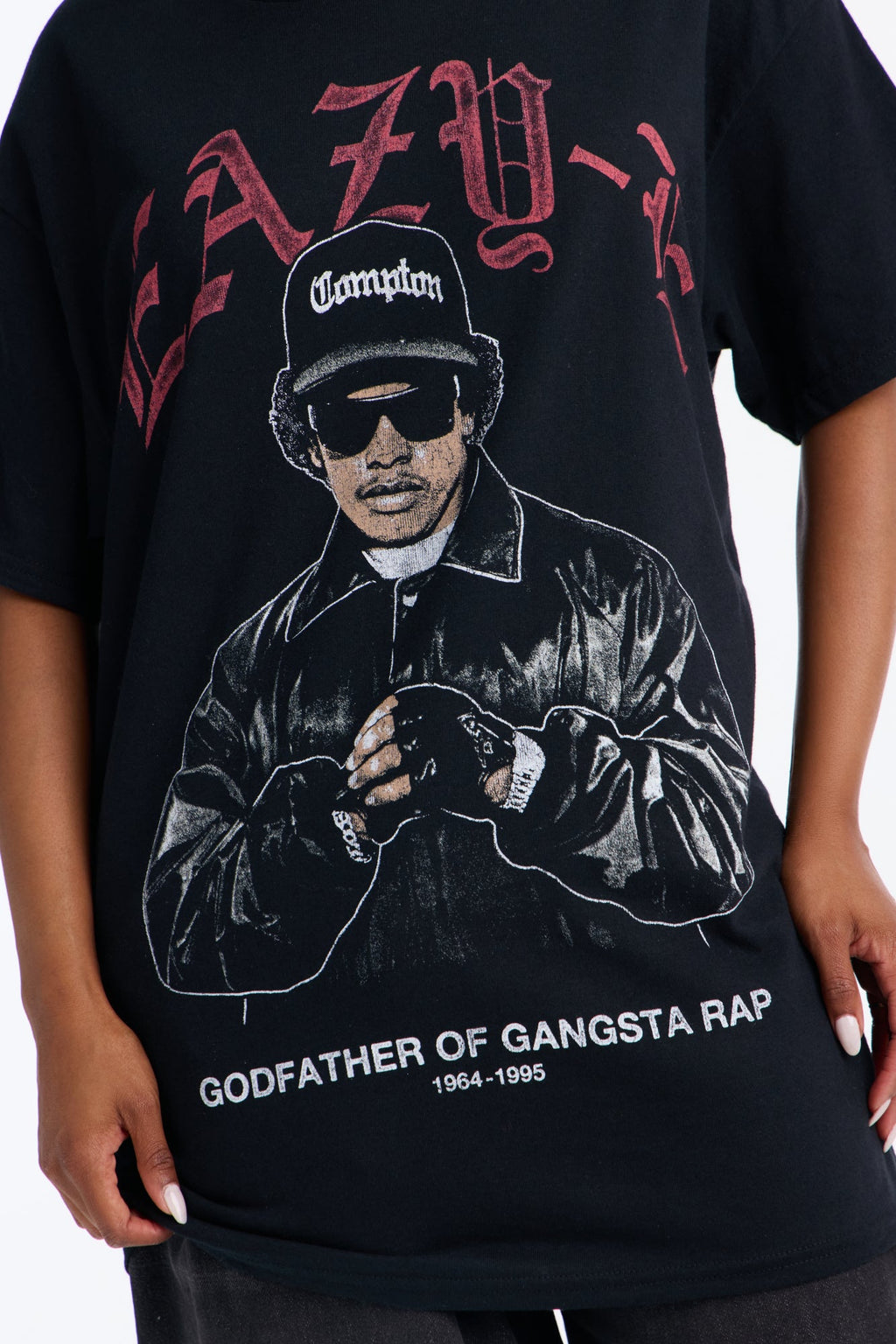 Eazy E Godfather Of Rap Washed Tee - Black