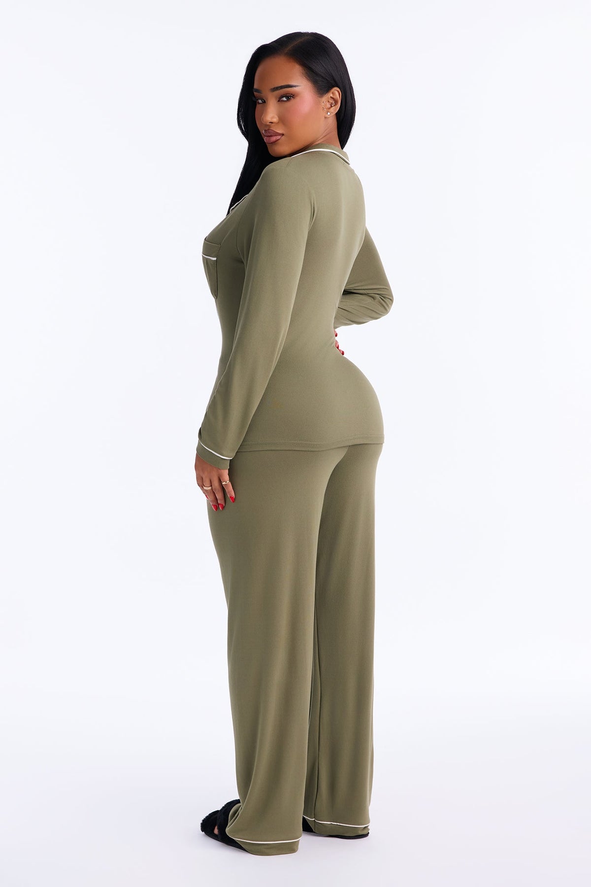 In The Morning PJ Pant Set - Olive