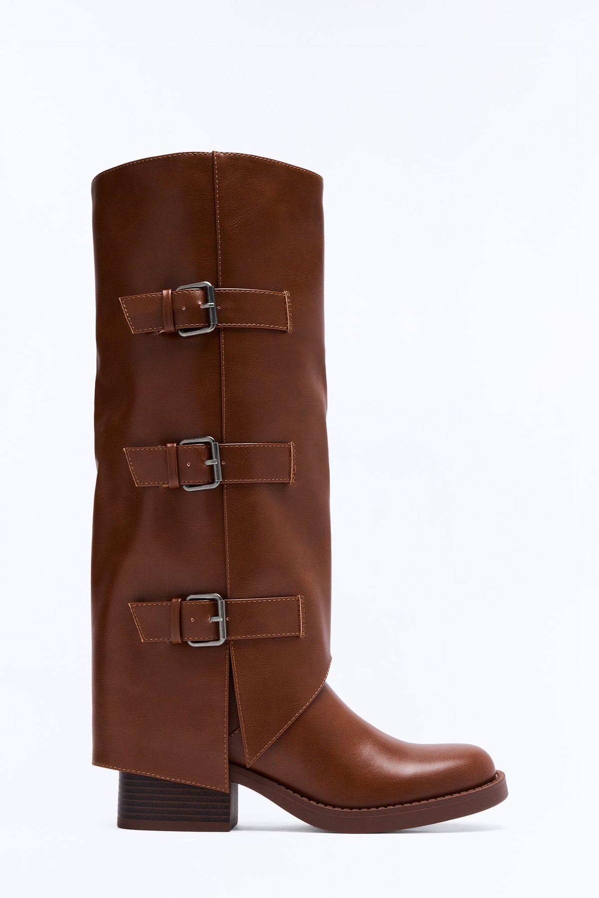 Keep It Going Overlay Boots - Brown