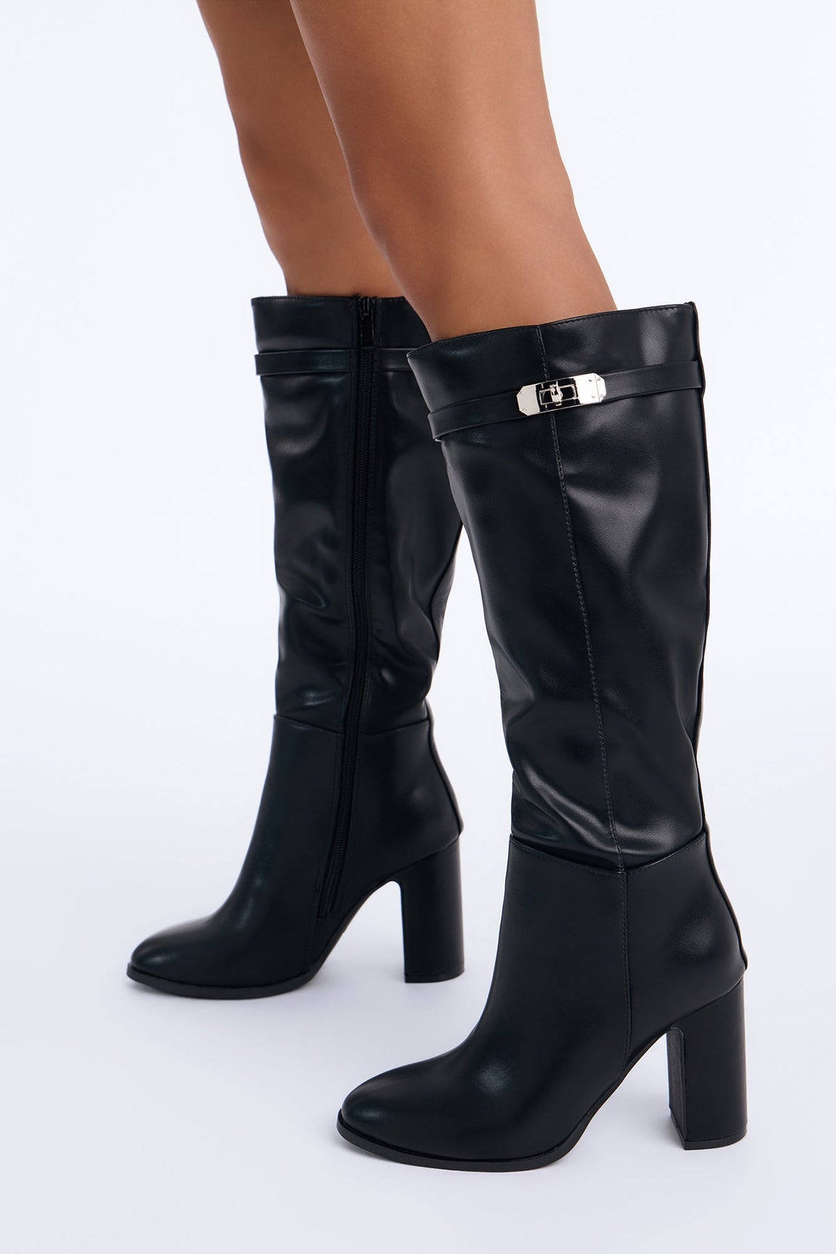 I Did That Heeled Boots - Black
