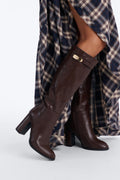 I Did That Heeled Boots - Brown