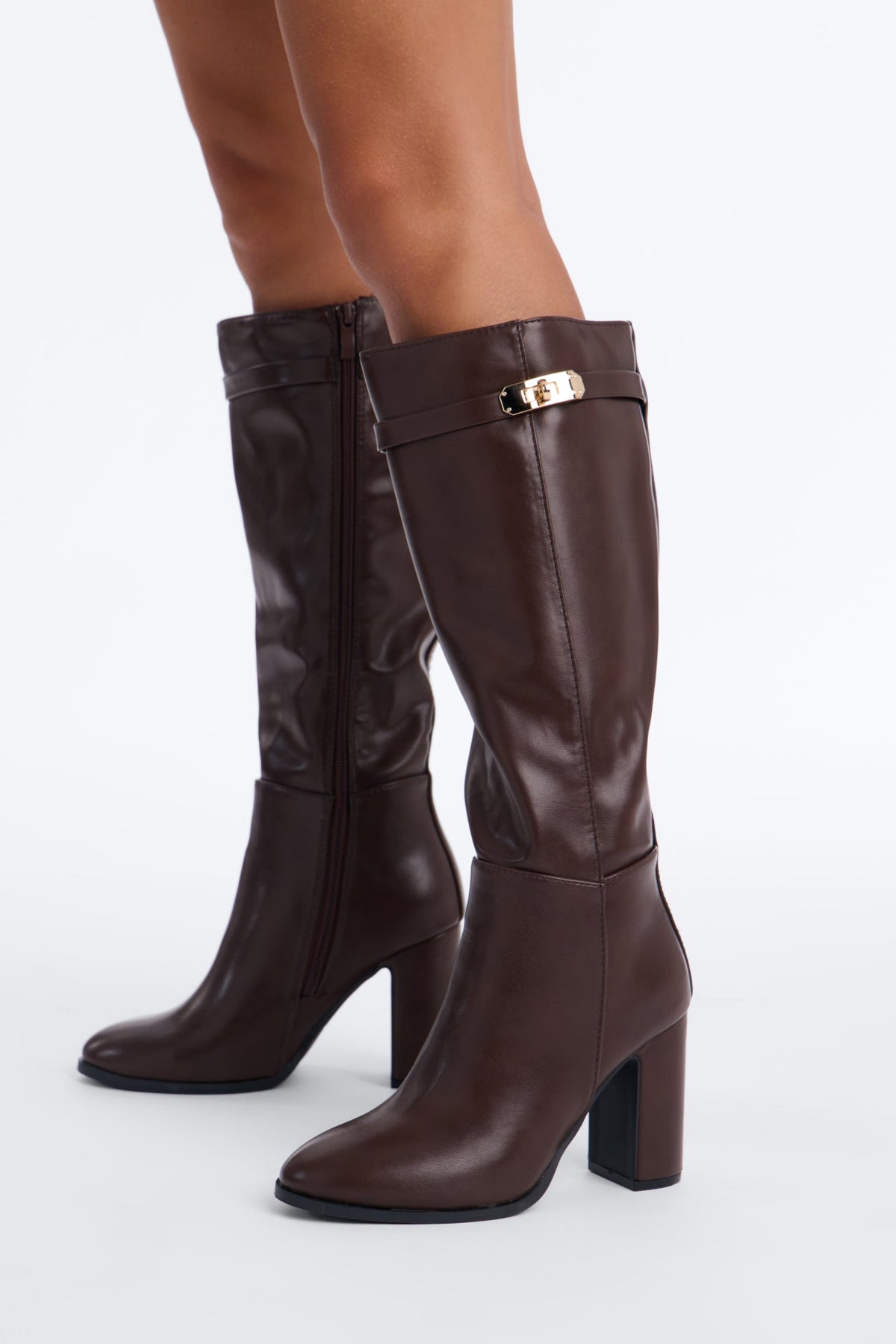 I Did That Heeled Boots - Brown
