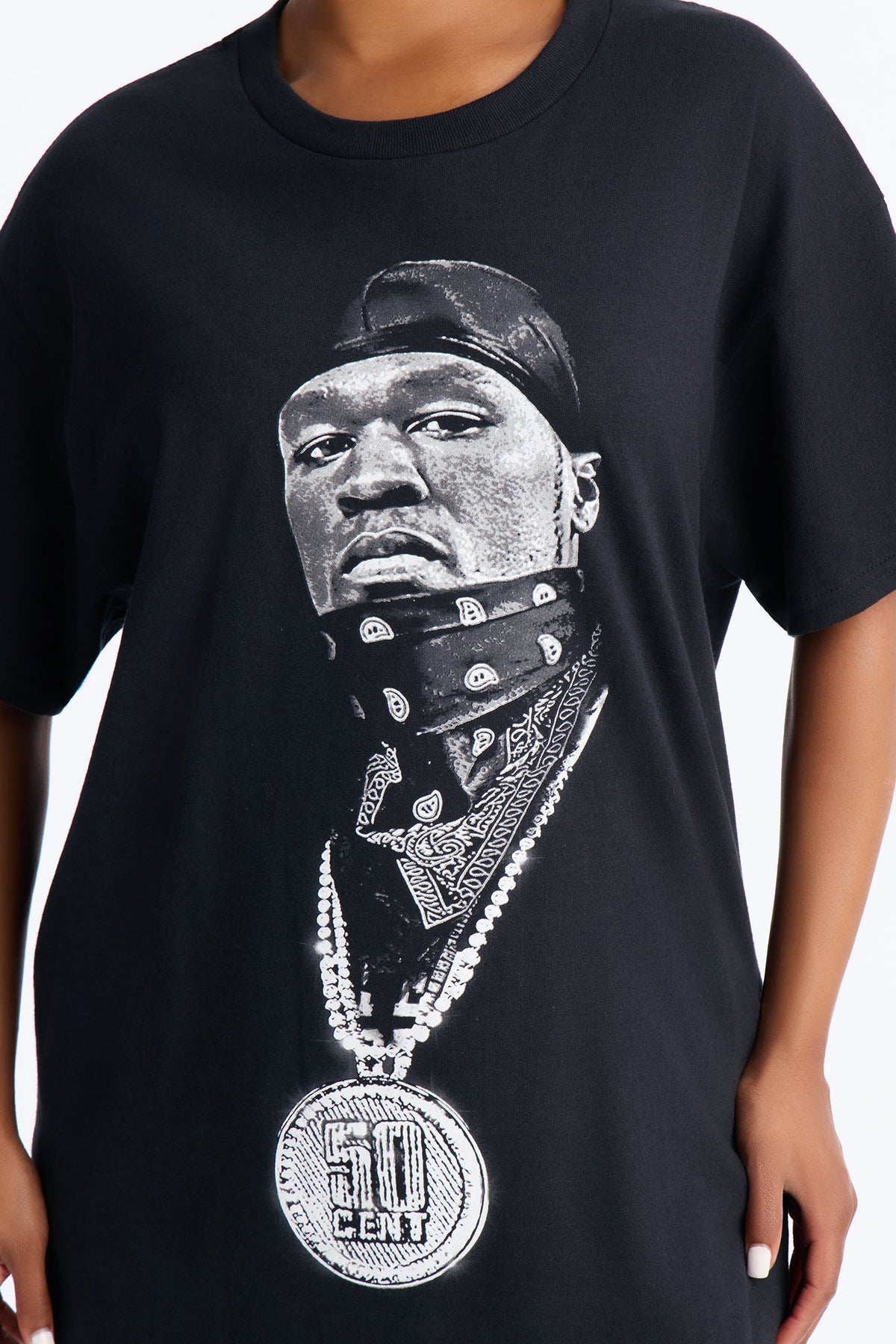 Fifty Cent Portrait Tee - Black