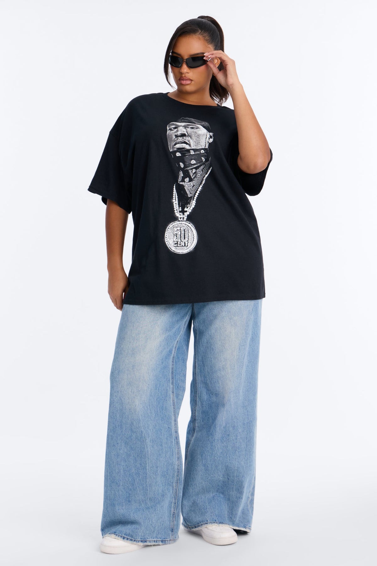 Fifty Cent Portrait Tee - Black