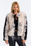 Paparazzi Please Faux Fur Coat - White/Black
