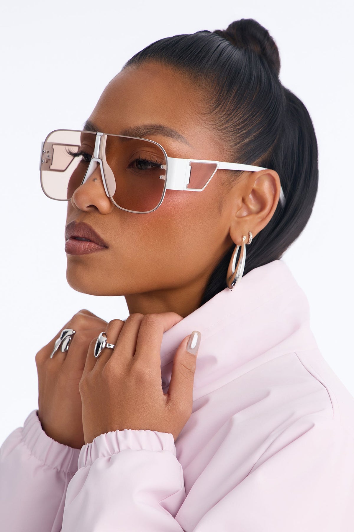 Slay The Day Sunglasses - White/combo