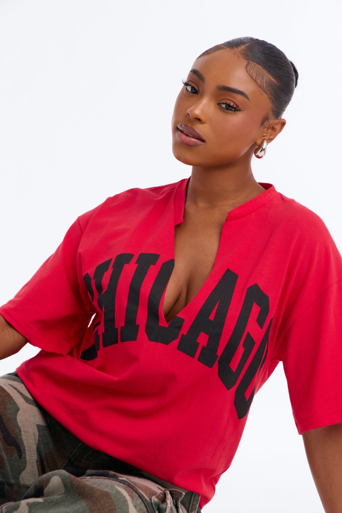 Chicago Girl T-Shirt - Red