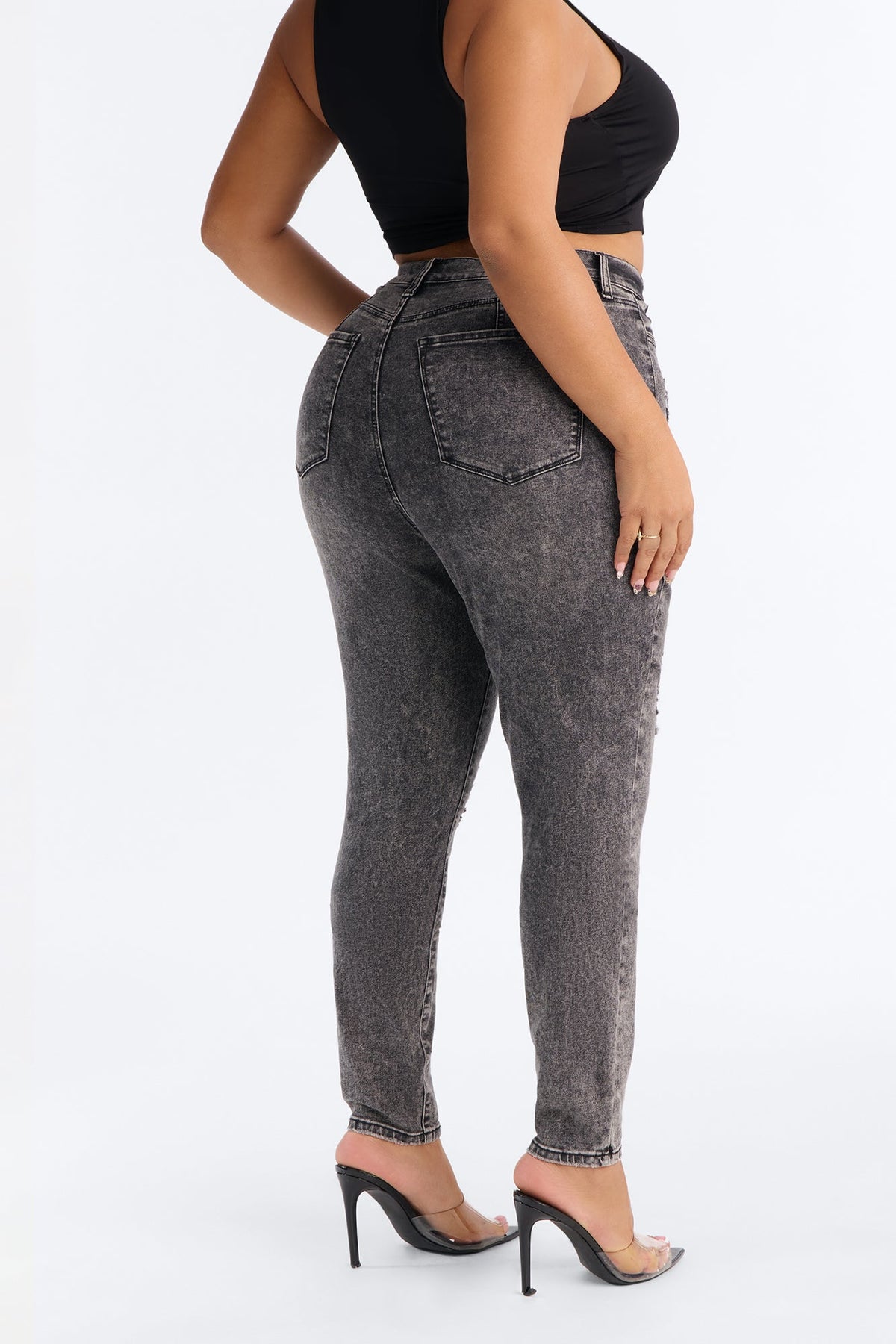 Tall Living Life High Stretch Skinny Jeans - Black Wash