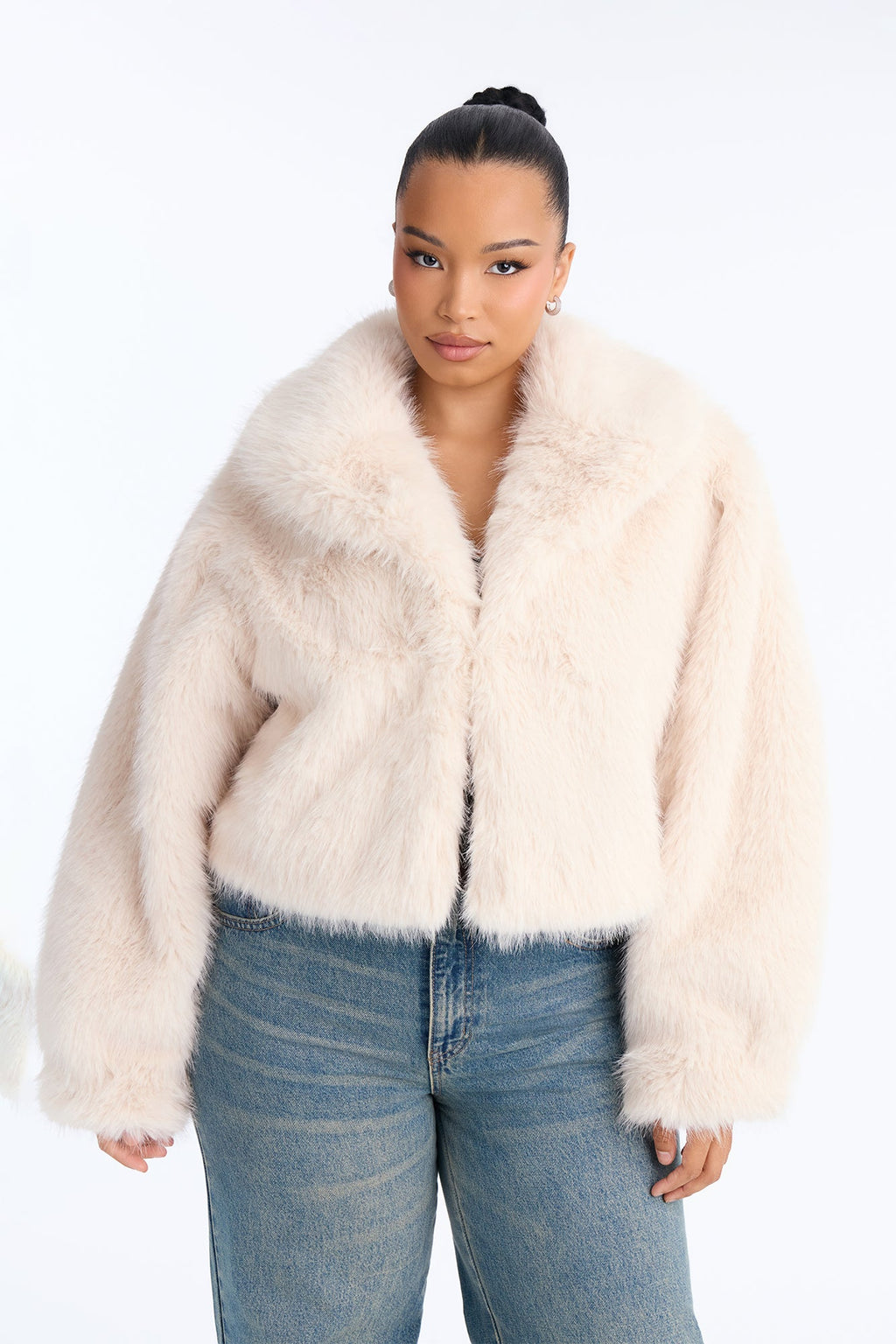That's Luxe Faux Fur Coat - Ivory
