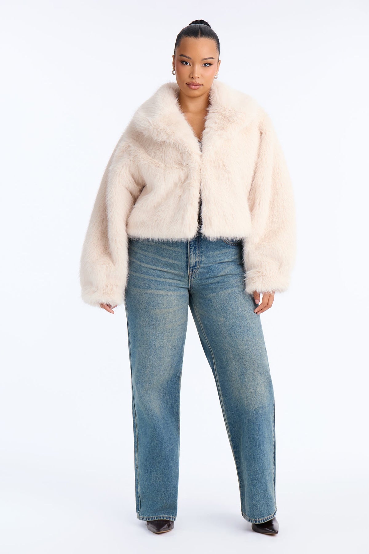 That's Luxe Faux Fur Coat - Ivory