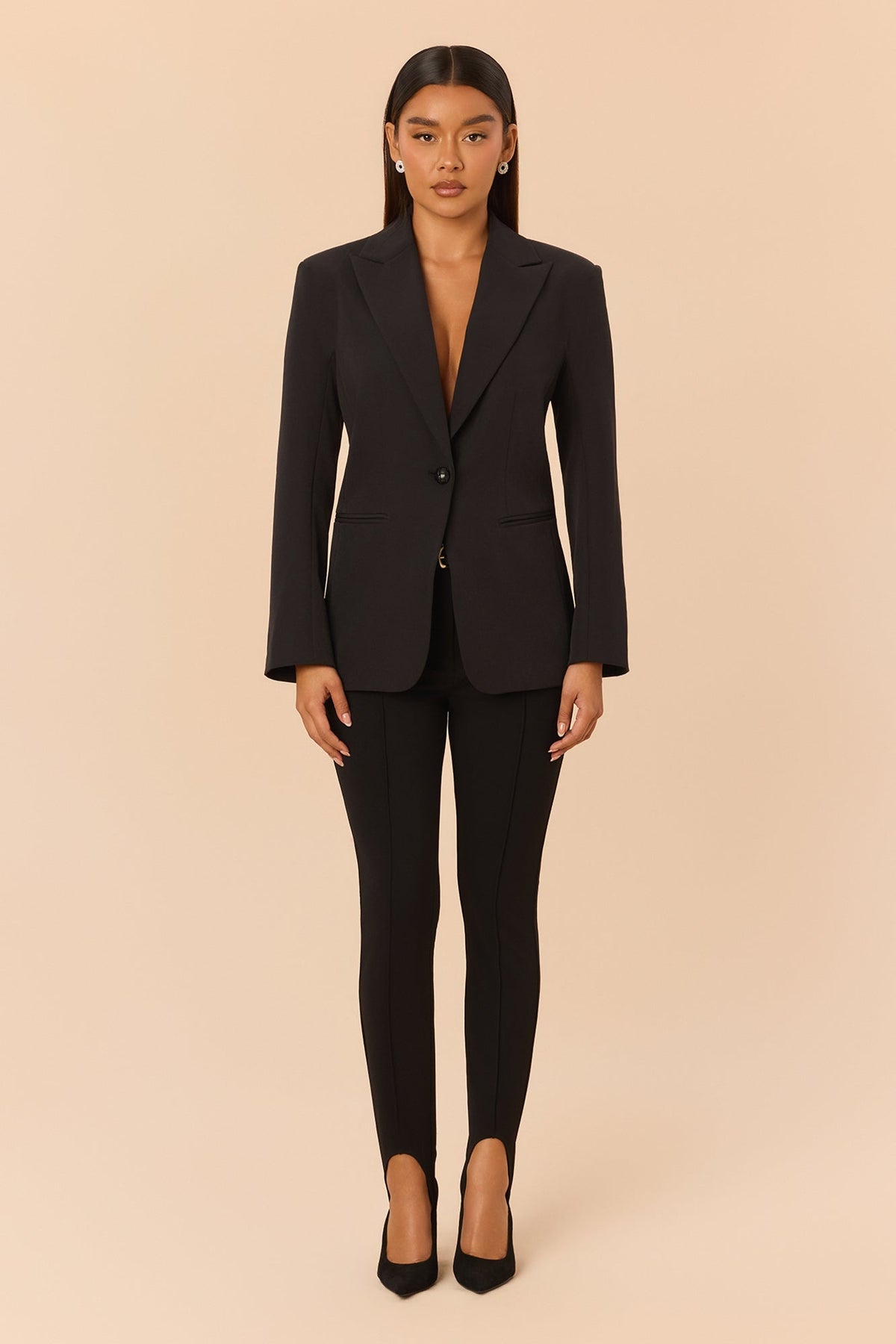 Tianna Blazer Pant Set - Black