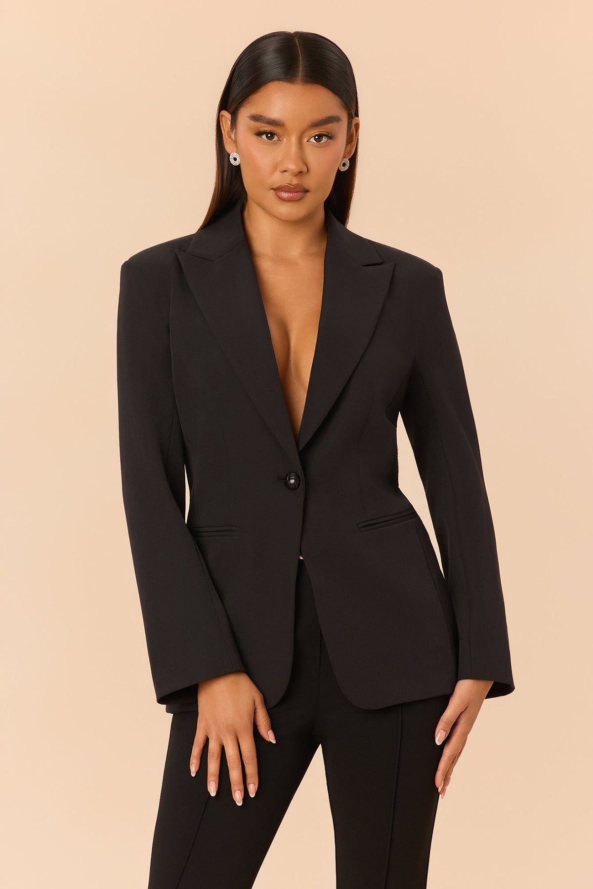 Tianna Blazer Pant Set - Black