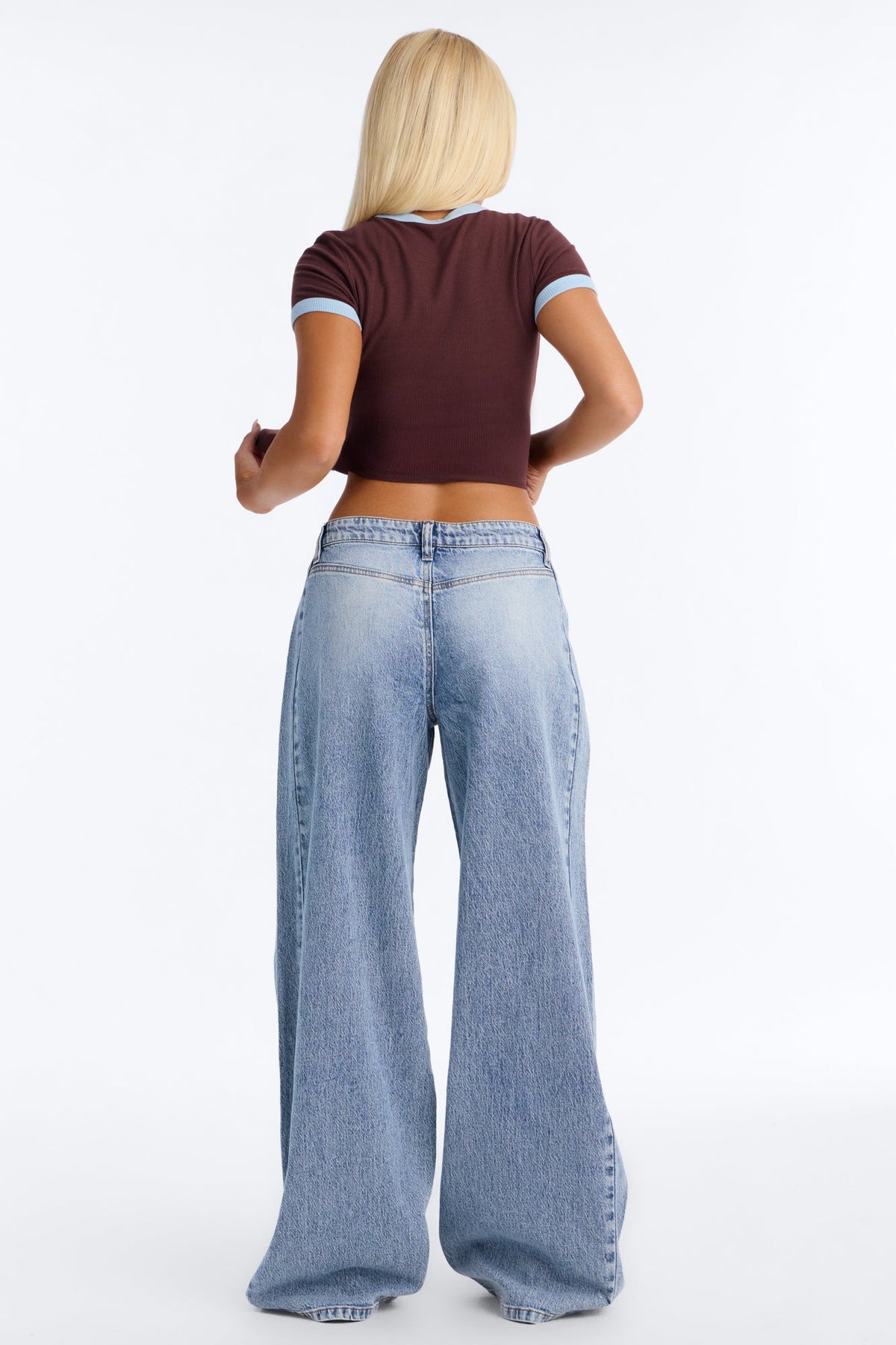 Brooklyn Baggy Cargo Jeans - Light Wash