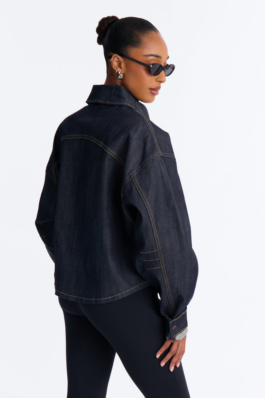 Premium Selvedge Utility Denim Jacket - Dark Denim