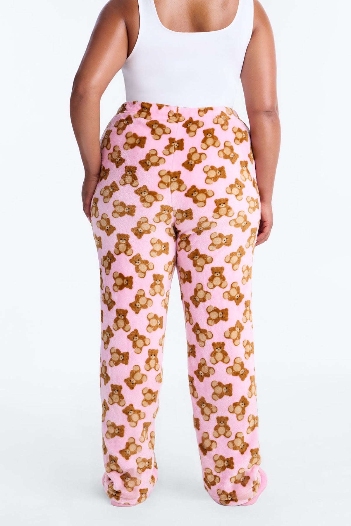 Bear Cuddles Plush PJ Pants - Pink/combo