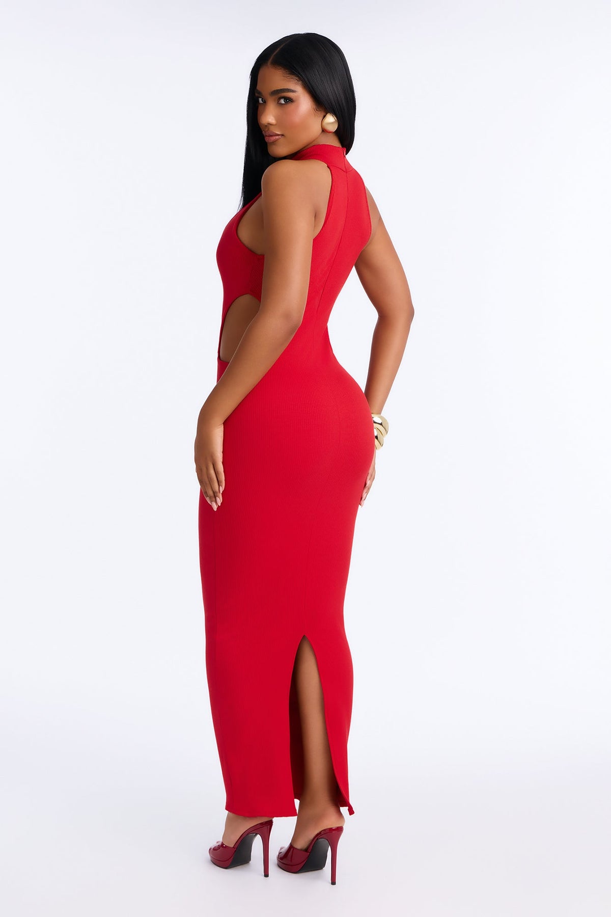 Scarlett Snatched Maxi Dress - Red
