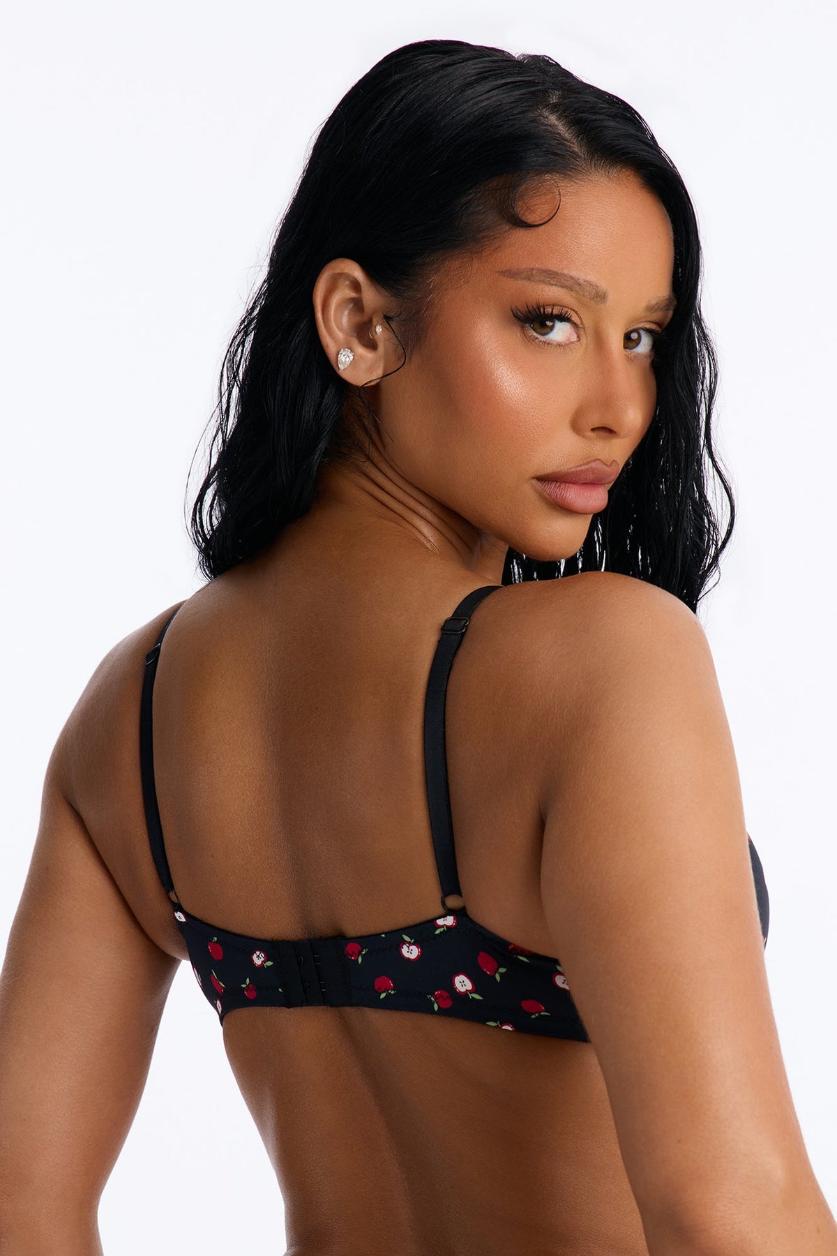 Kind Love Microfiber Molded Cup Lightly Lined T-Shirt Bra - Black/Red