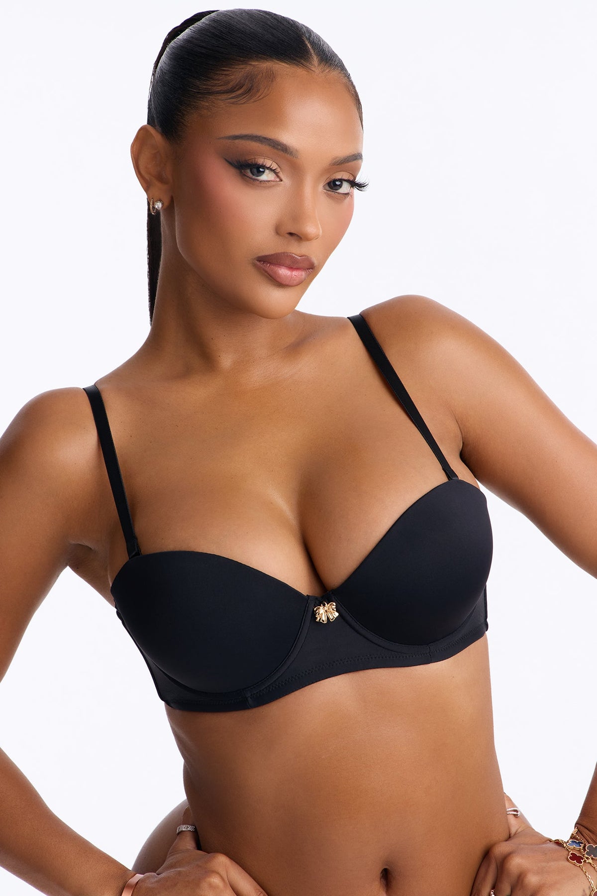 Flirt Alert Convertible Bra - Black