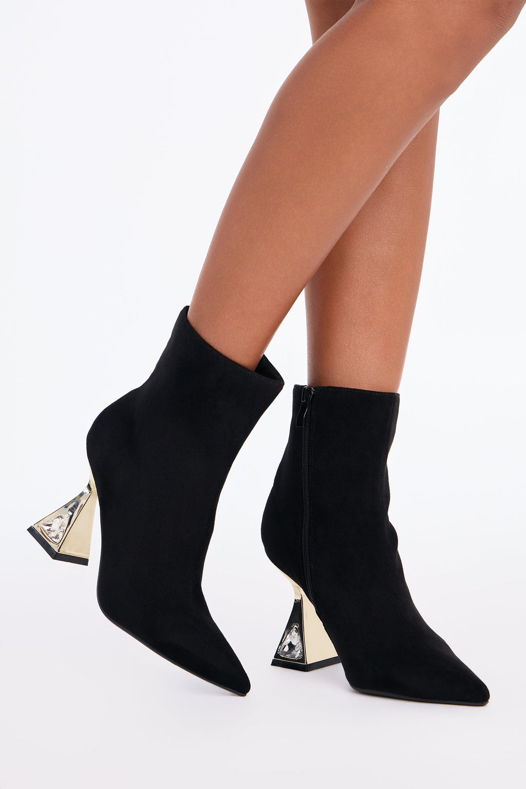 Better Days Heeled Booties - Black