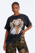 Smiling Grillz Washed Tee - Black