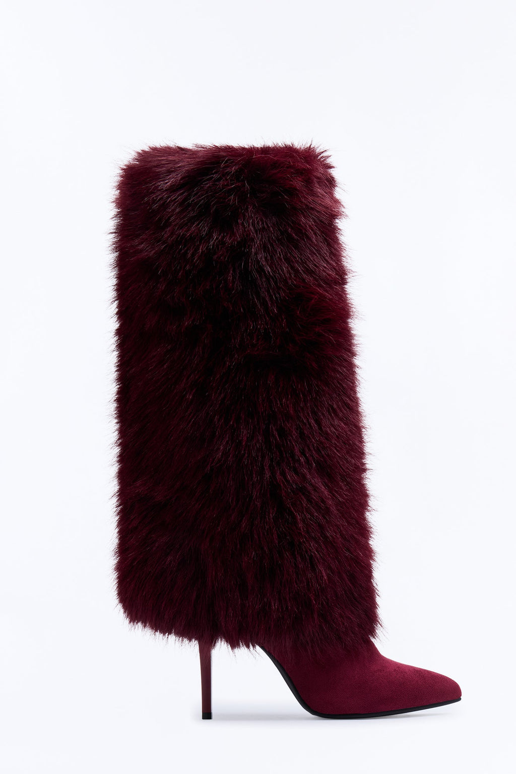 I’m the Catch Fur Heeled Boots - Wine