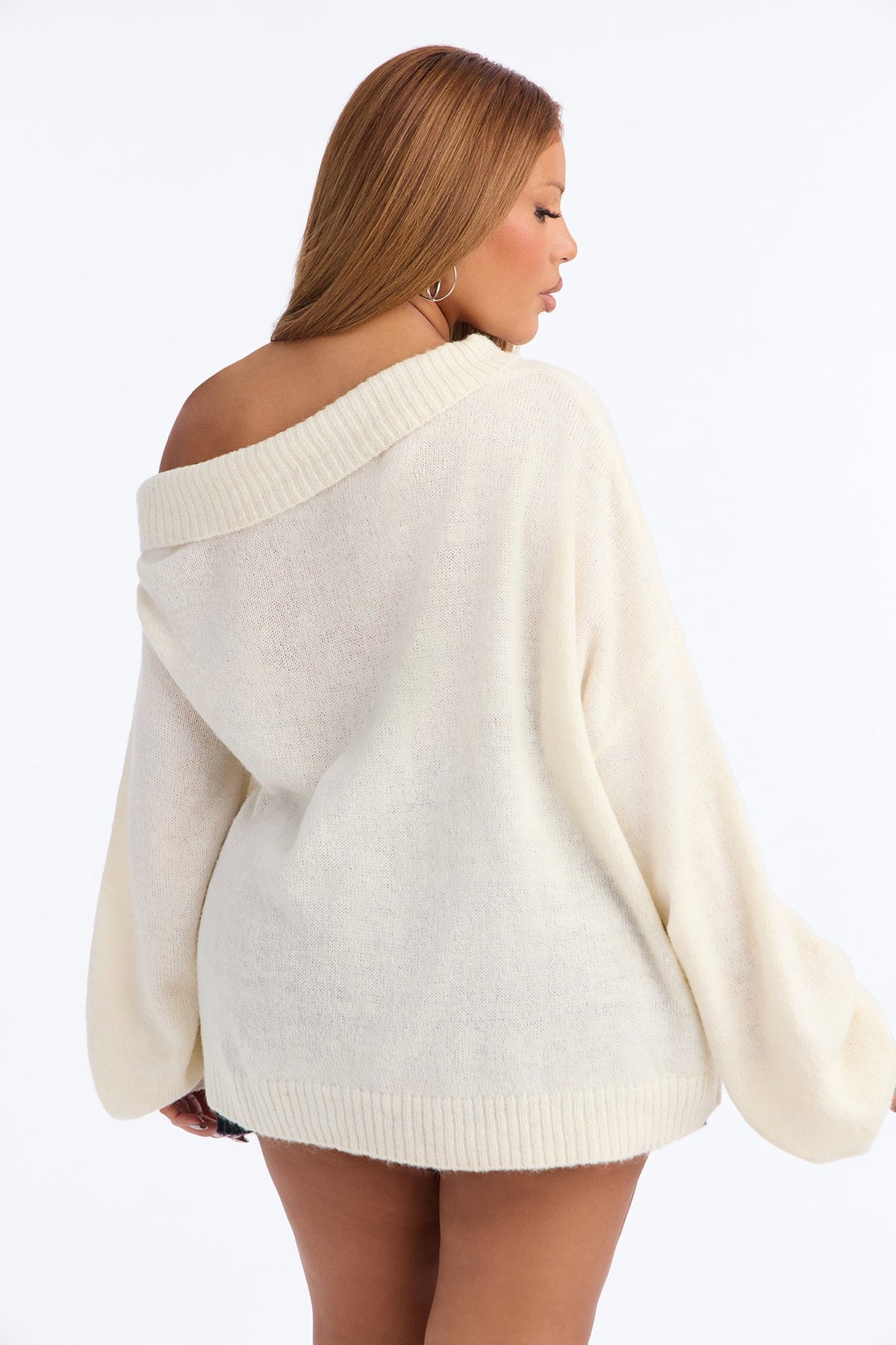 Casual Slay Oversized Sweater - Ivory