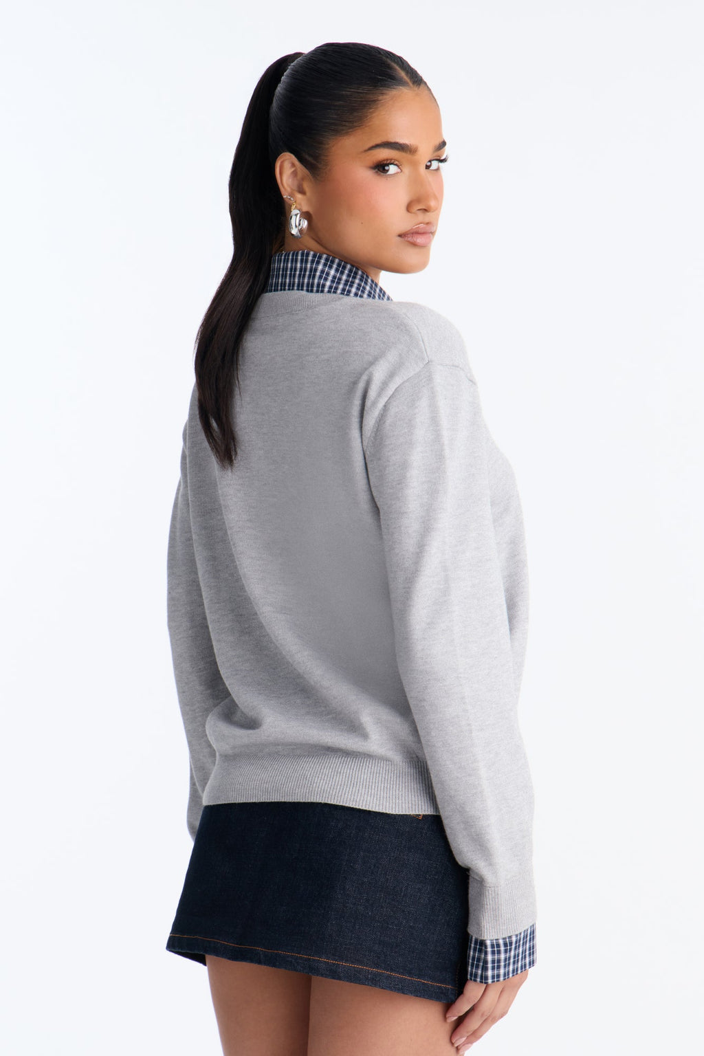 Rustic Feeling Pullover Sweater - Grey