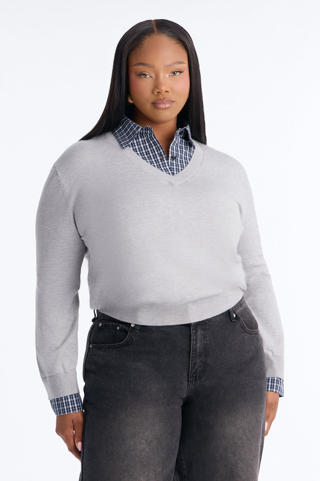 Rustic Feeling Pullover Sweater - Grey