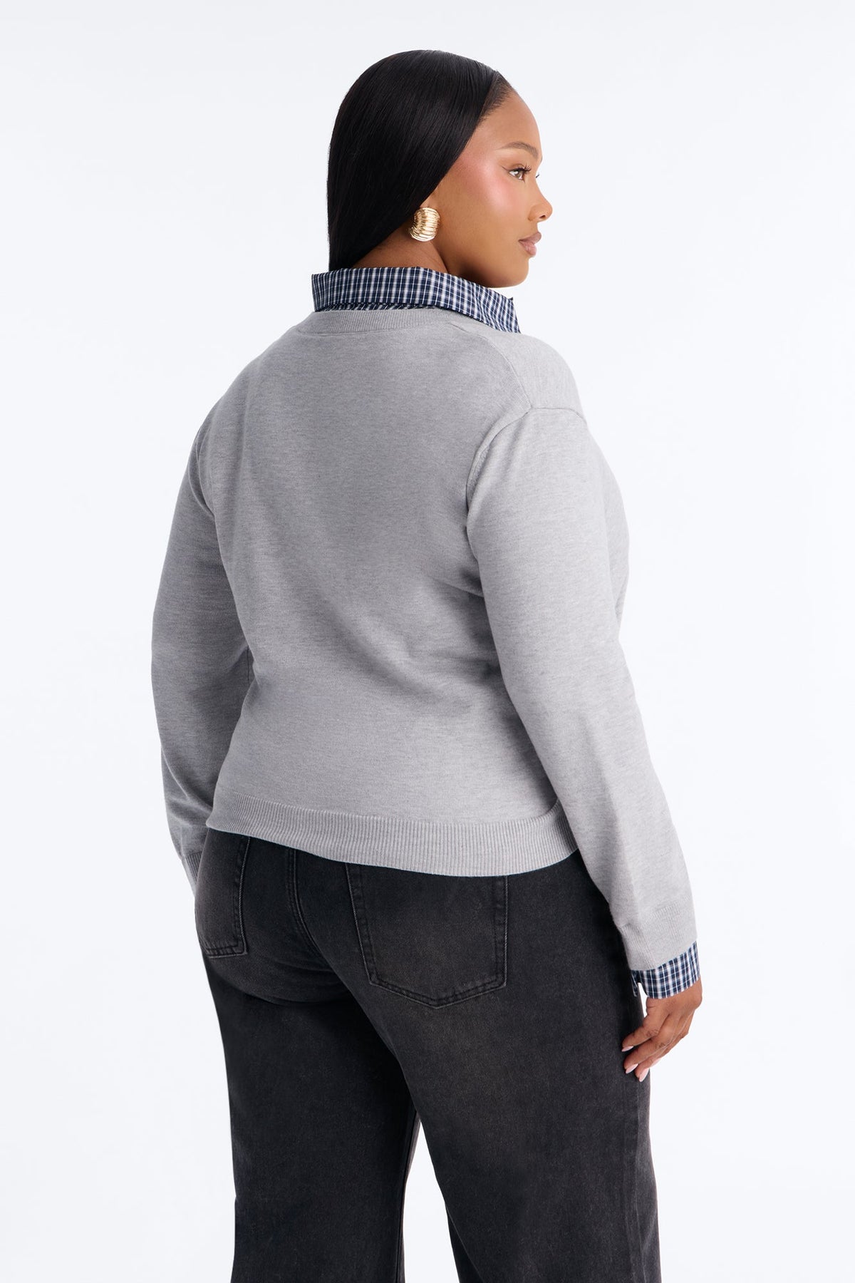 Rustic Feeling Pullover Sweater - Grey